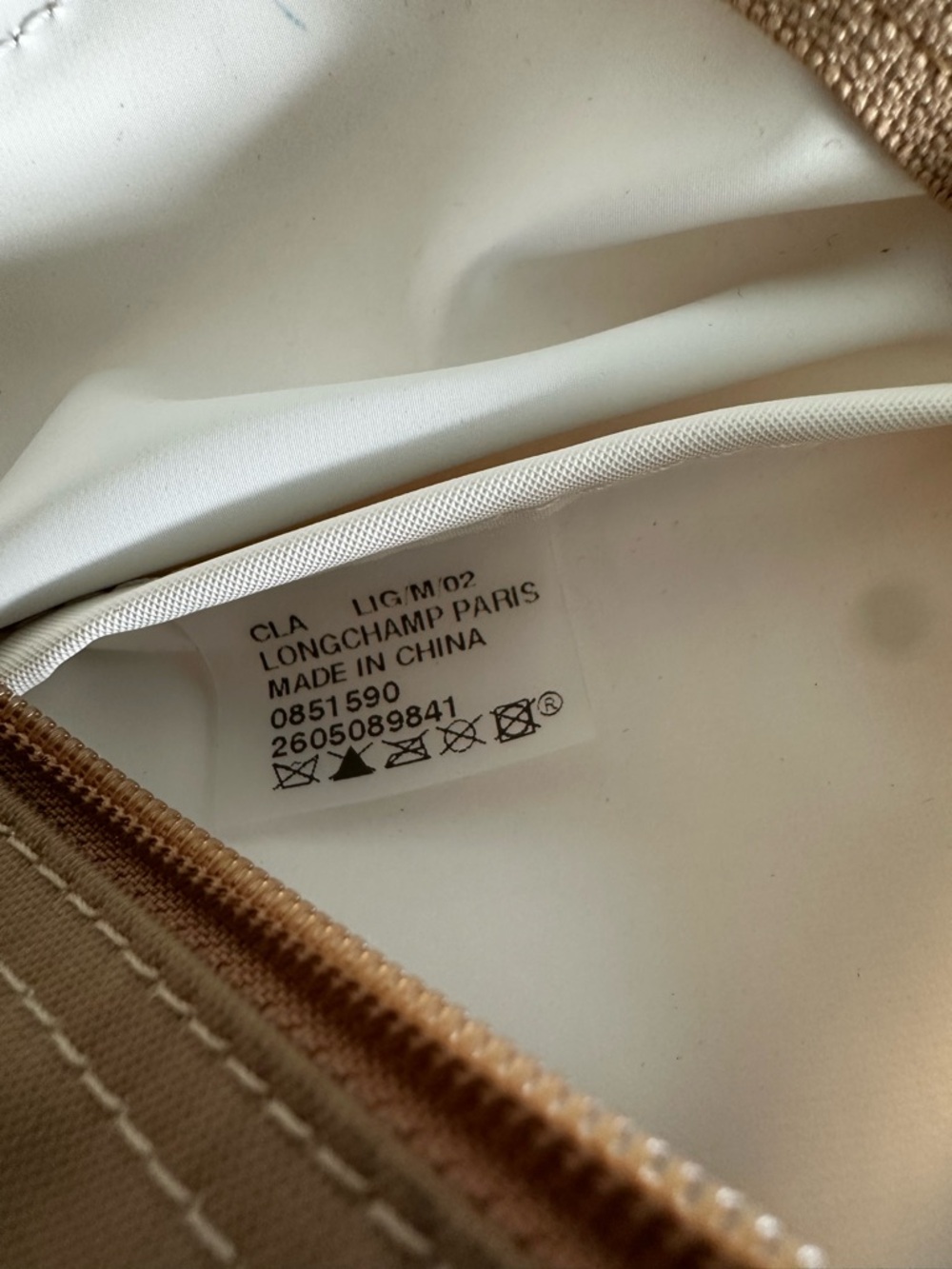 Longchamp Le Pliage S/M Nylon Shoulder Bag Tote with Brown Leather Trim - Picture 4 of 12